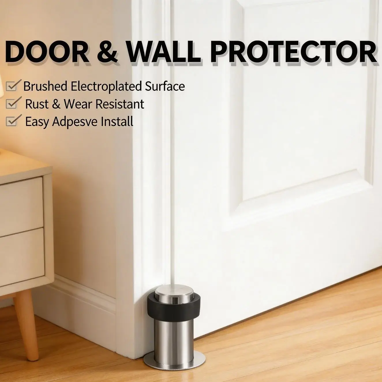 

Rubber Doorstops Door Stopper Stainless Steel Gaskets Floor Door Stop Safety Products Security Protection Cleaning Backsplashes