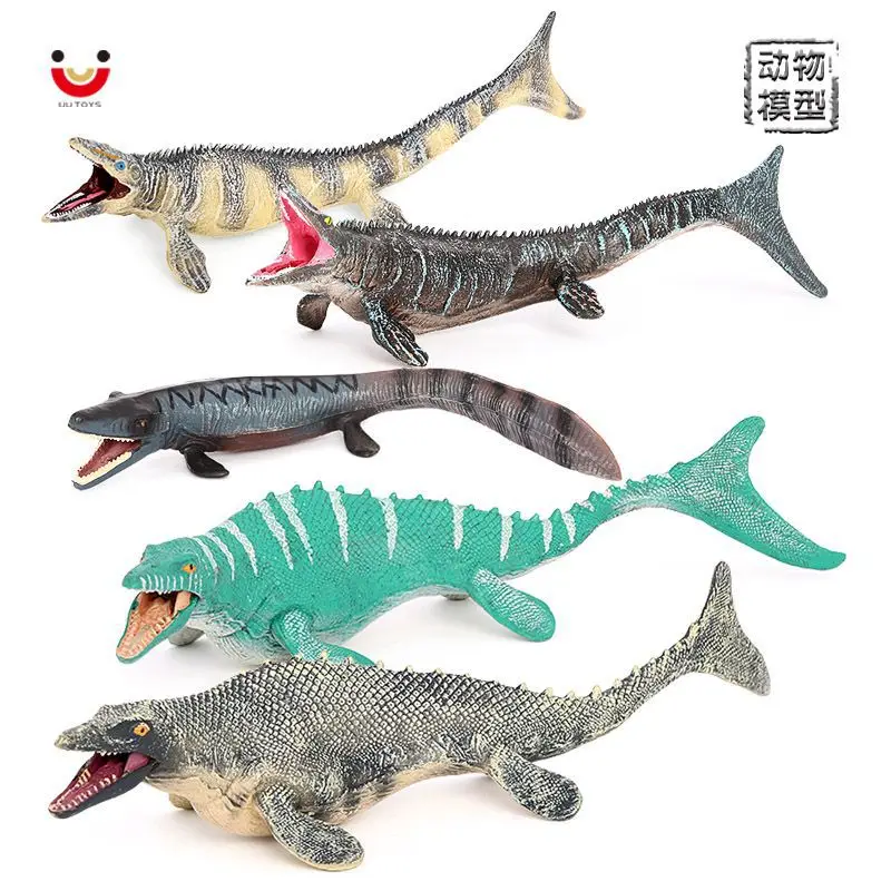 Simulated dinosaur animal model Mosasaurus Neptune ancient seafloor creature model ornament children's toy cognition