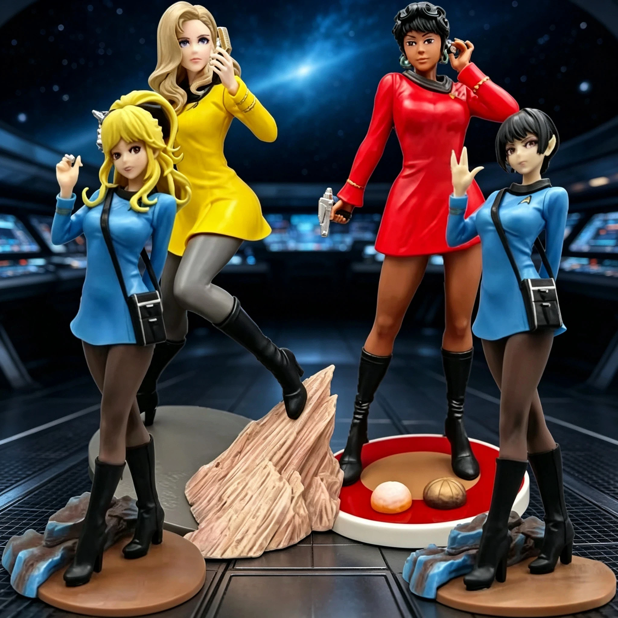 Home Office Romance Manga - 新しいスタートレック美少女シリーズアニメフィギュアヴァルカン科学医療指揮官コレクタブルスタチューデスクトップオーナメント家の装飾