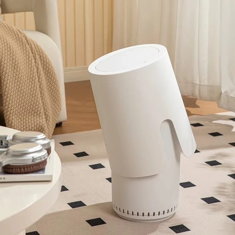 13L household cleaning trash can automatic adsorption trash bag retractable trash can with lid office household
