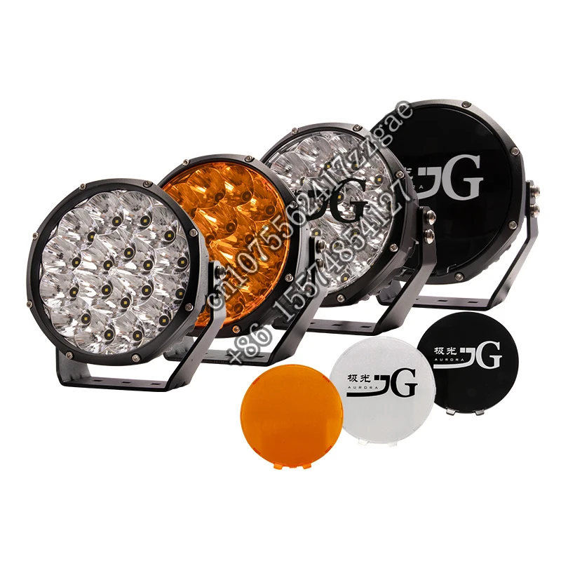 Super Bright Wholesale Combo 7inch 80 Watts fog lamp off road car led Driving lights for motorcycle