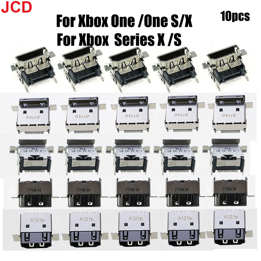 JCD 10pcs For Xbox One Series X / S Console Original HDMI-Compatible Port HD Display Socket Connector Jack Interface Repair