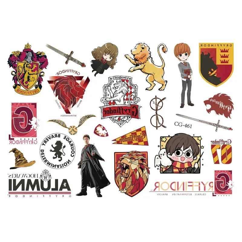 Kawaii Cartoon Sticker Toy Harries Animated Character Movie Hermione RON Tattoo Sticker Girl Boy Potters Christmas Birthday Gift