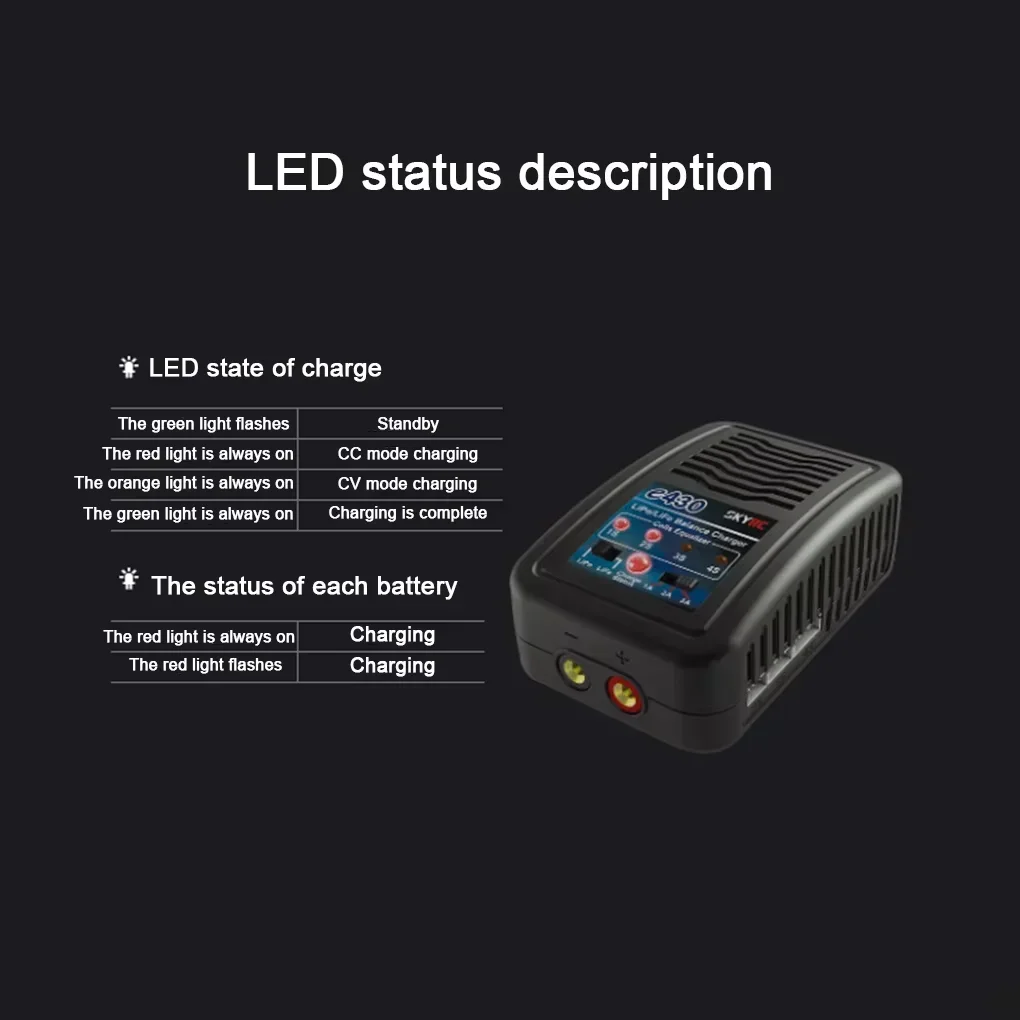 SKYRC E430 AC Balance Charger 30W 3A AC100-240V 2S 3S 4S For RC Car Drone FT010 FT011 Boat Lipo Balance Battery