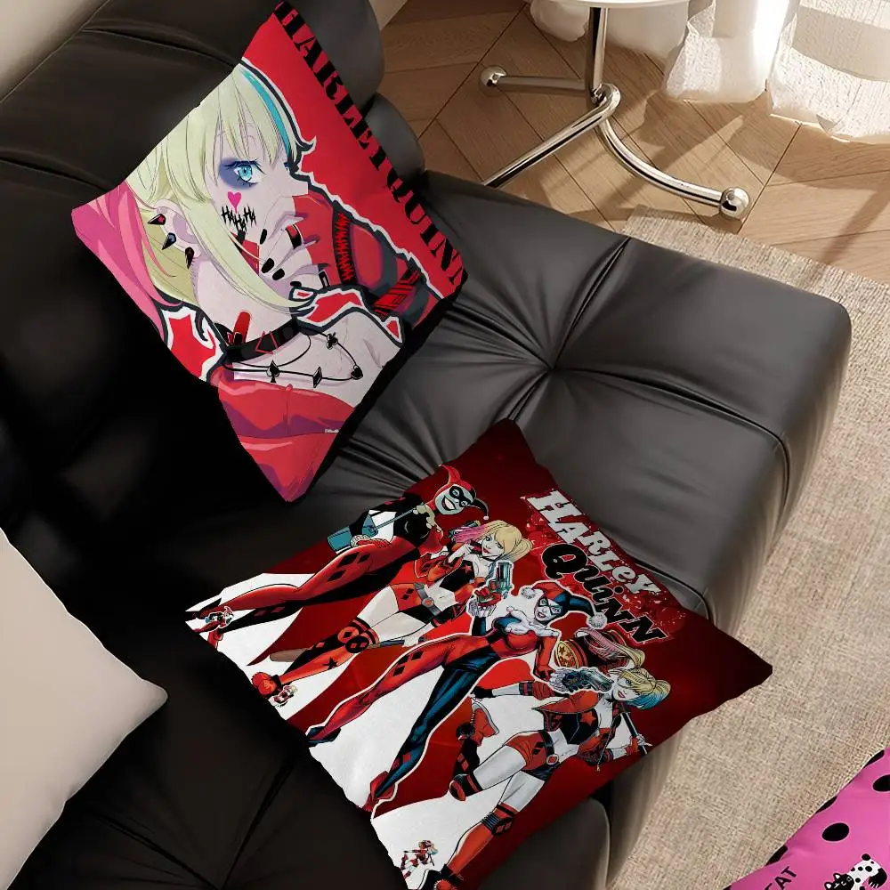 H-HarleyS COOL Q-QuinnS Anime Pillow Gift Home Office Decoration Bedroom Sofa Car Cushion Cover Case 45x45