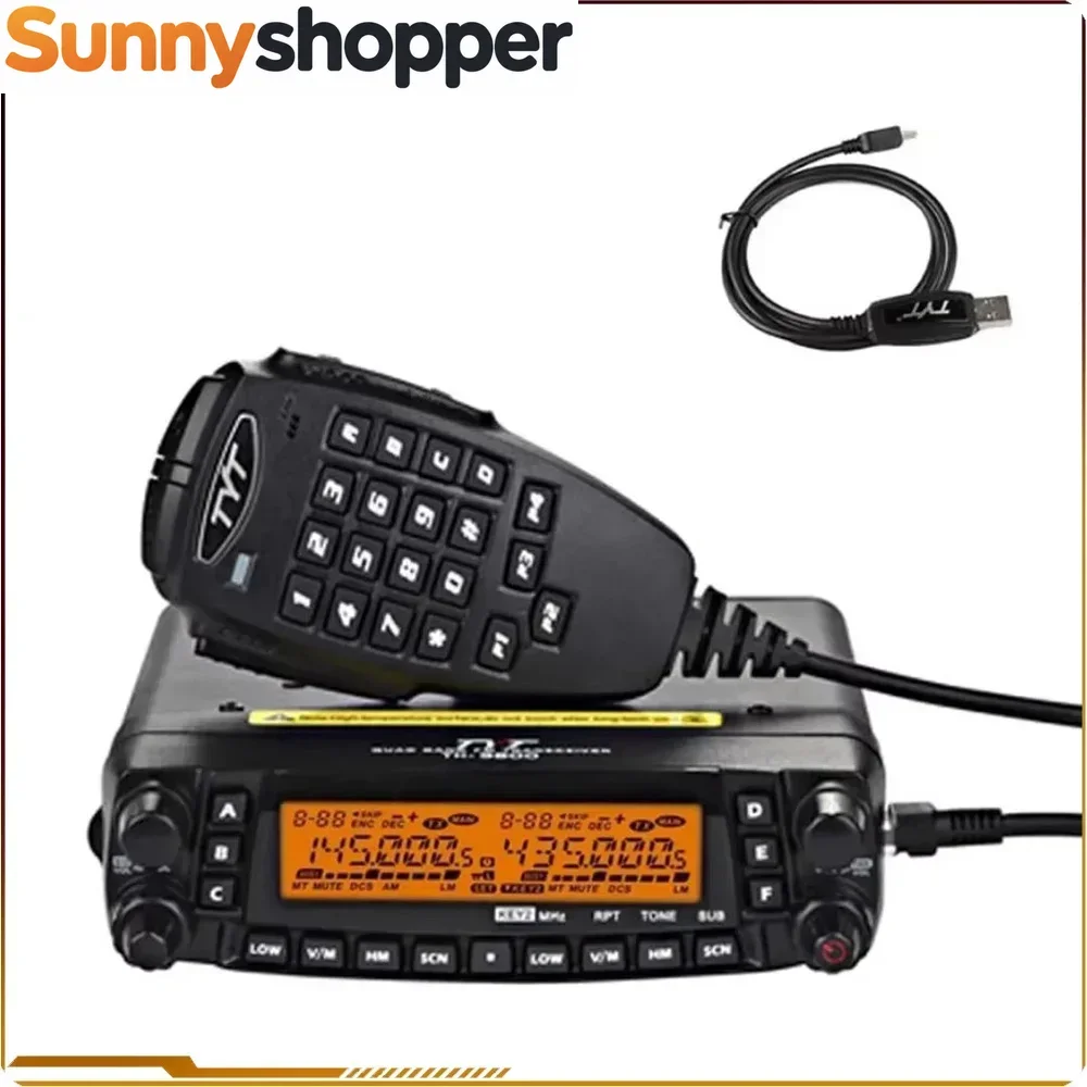 TYT TH-9800/TH-9800-USB Quad Band 50W Cross-Band Mobile Transceiver Vehicle Radio Amateur Base Station Black