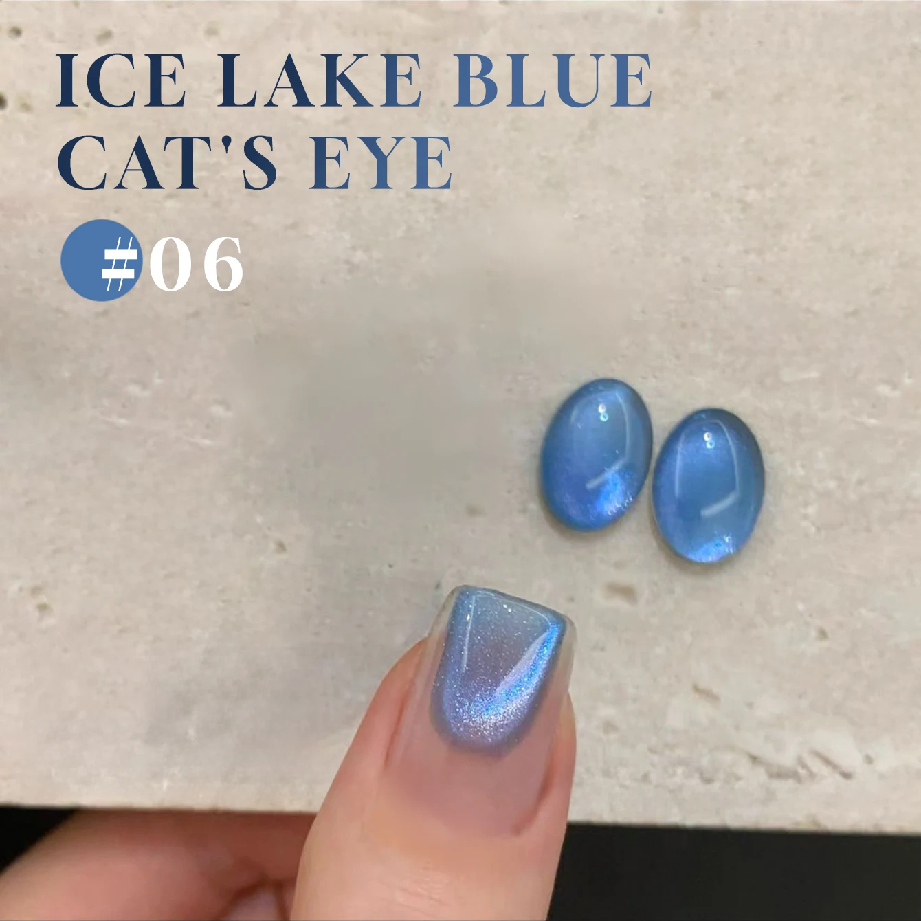 MIANEL 12ML Ice Lake Blue Cat Eye Gel Smalto per unghie 8 colori Acqua Luce Perle di vetro Smalto per unghie Nail Art Usa unghie blu