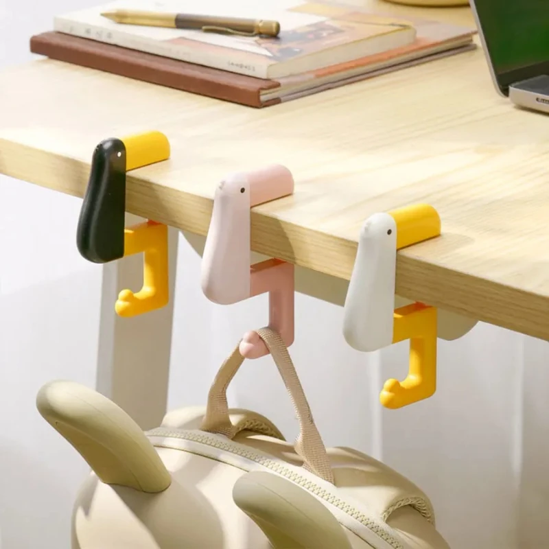 Portable Bag Hook, Foldable Wallet Bag Hanger, Handbag Hook, Student Desk Hook, Office Bag Hook, Cute Thinking Duck