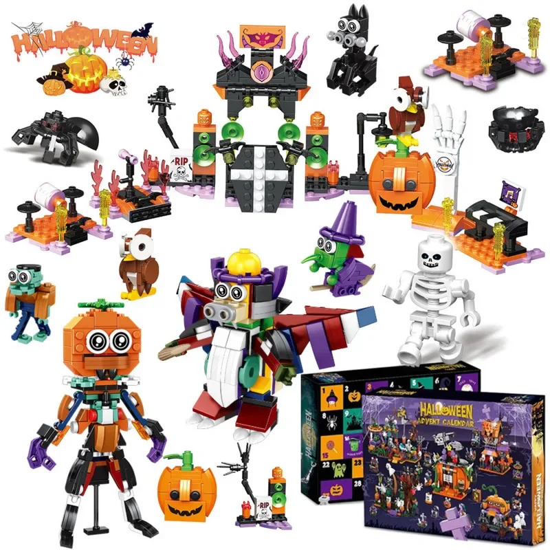 

Pumpkins Halloween 31-Day Countdown Calendar Haunted House Themed Gift Box With Ghosts Bats Fun Advent Calendar Kids Adults New