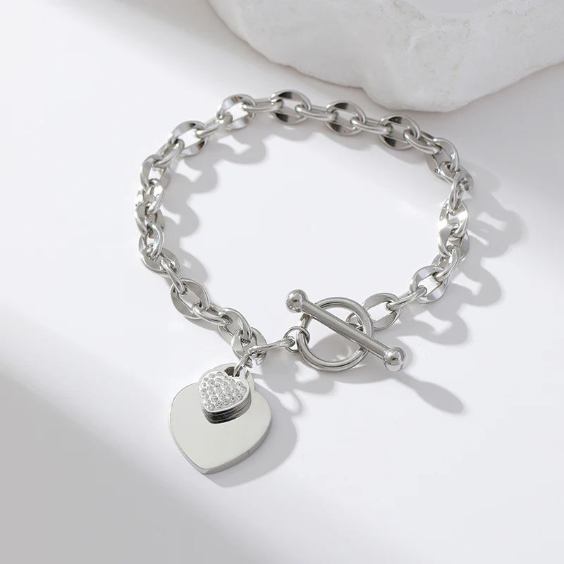 EILIECK 316L Edelstahl Herz-Liebesanhänger Halskette für Damen, trendige Gold- und Silberfarbe, wasserdichte Halskette, Schmuckgeschenk – Detail 20