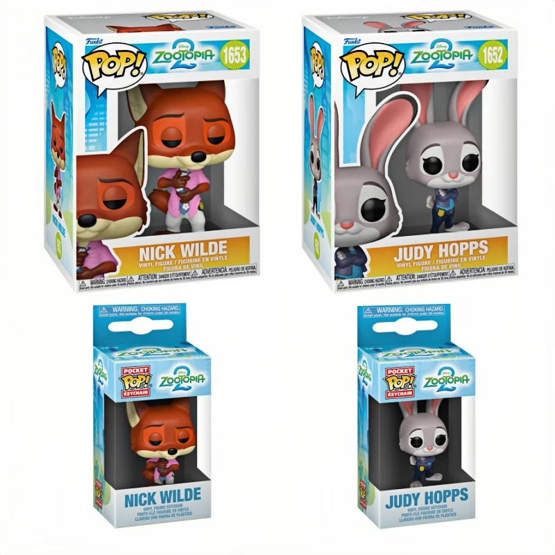 

Funko Pop Original Disney Zootopia 2 Judy Hopps Rabbit Officer & Nick Wilde Fox Collectible Figurine Decorative Gift Boys Girls
