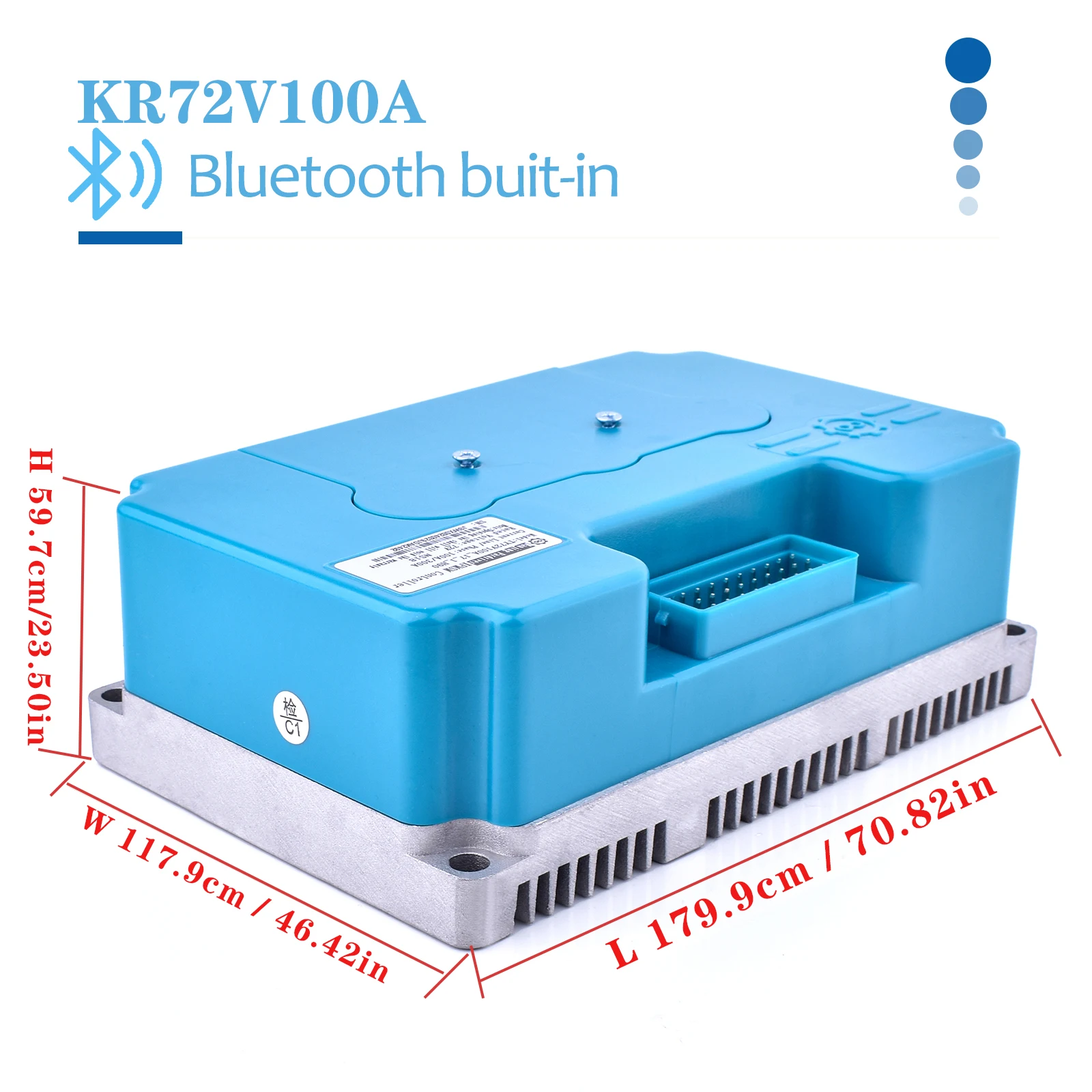 72V 5000W Ebike Controller Programmable 100A Brushless Controller for Electric Bike Motorcycle Razor Use with KR5V
