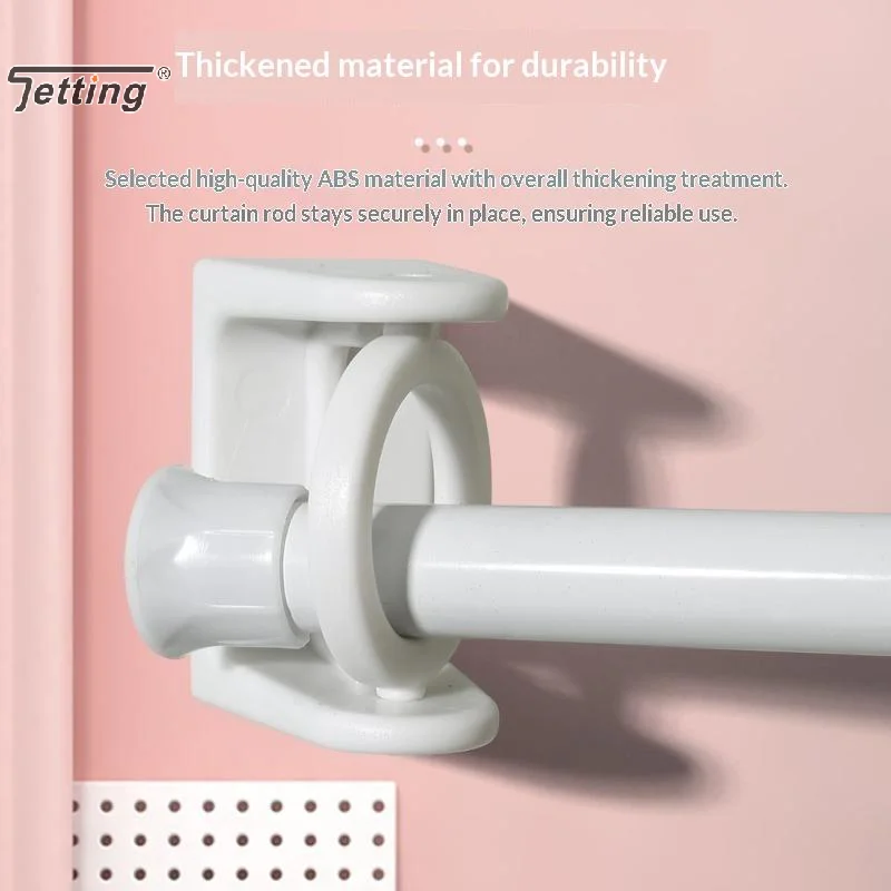 2 PCS Self Adhesive Curtain Rod Bracket 360 Degree Rotation Strong Adhesion For Bathroom Kitchen Bedroom Window