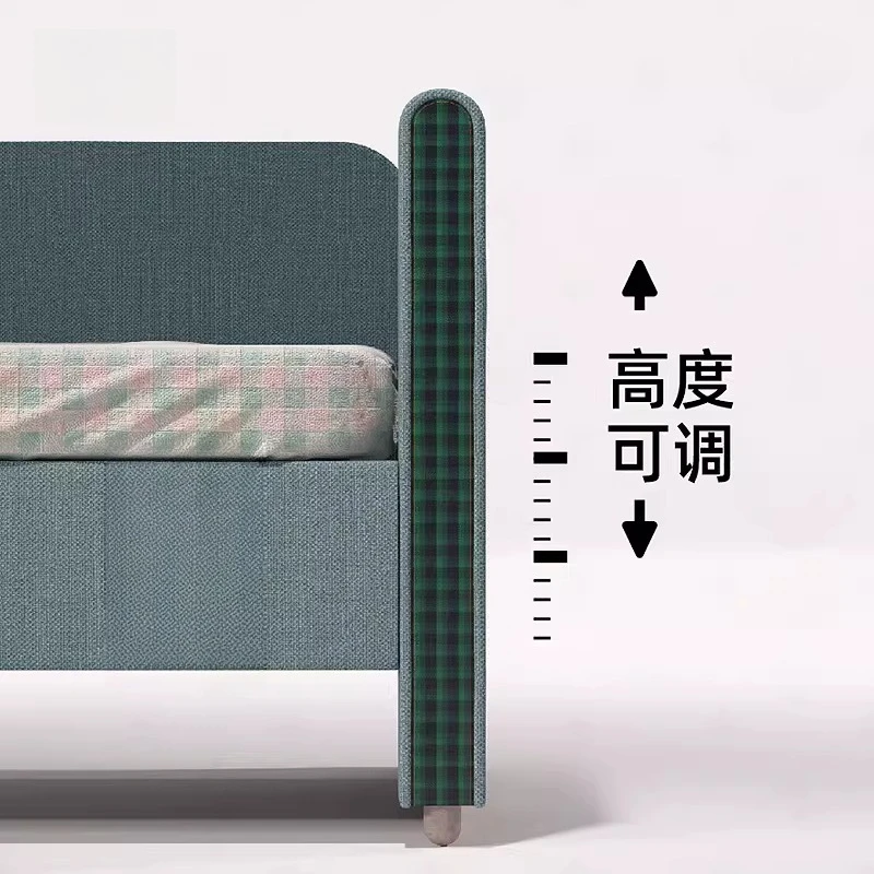 Multifunctional Children's Bedside Widened Splicing Bed with Guardrail Soft Bag Solid Wood Bed