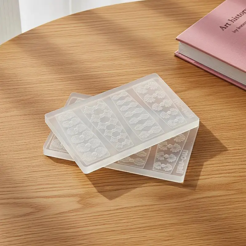 Chinese Aesthetic Button Shaped Nail Art Silicone Mold High Transparency 1Pcs for DIY Nail Art Small Crafts
