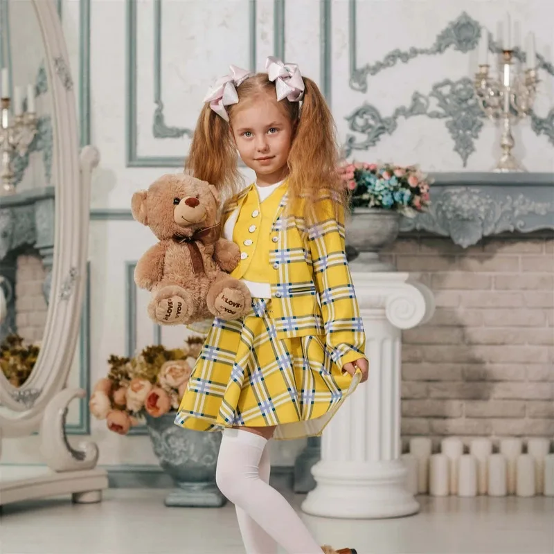 ليلي 123 المراهقات جاهل شير Horowitz زي 2 قطعة الزي فيلم أليسيا سيلفرستون كرنفال حفلة عيد ميلاد منقوشة فستان