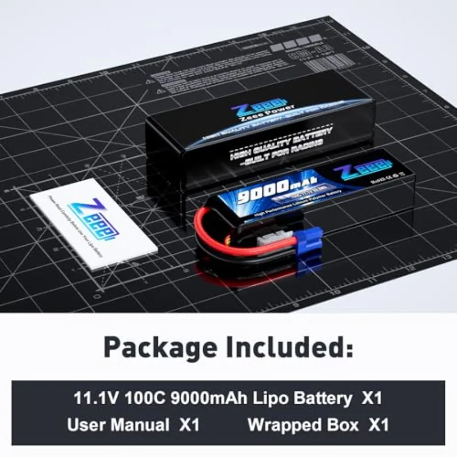 RC coche camión tanque carreras Hobby modelo 9000mAh 11,1 V 100C batería Lipo con conector EC5 funda blanda placas de Metal rojo