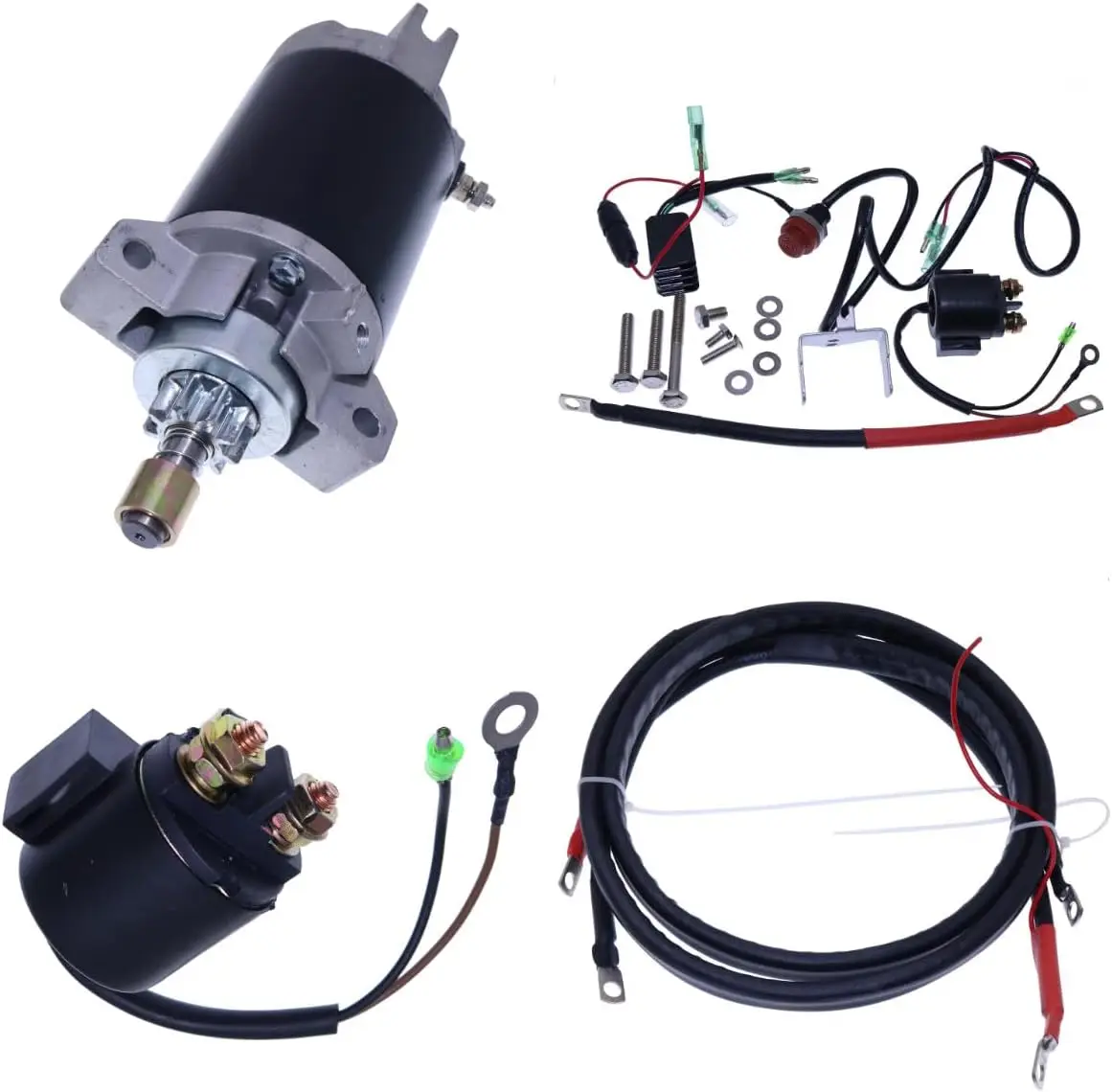 Electric Start Kit For YAMAHA F9.9GMH 6AV F9.9CMH 66N 4 Stroke 9.9HP Outboard Motor With Flywheel Starter Motor