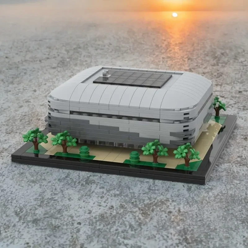 

598 PCS MOC Real Madrid Santiago Bernabeu Stadium – Modern Architecture Replica – Model Building Blocks – Birthday DIY Toys Gift