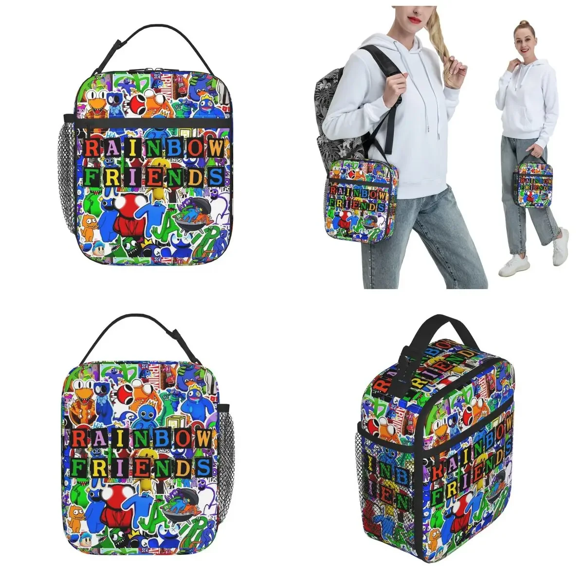 Rainbow Friends Insulated Lunch Bags Leakproof Reusable Thermal Bag Lunch Box Tote Beach Outdoor Men Women