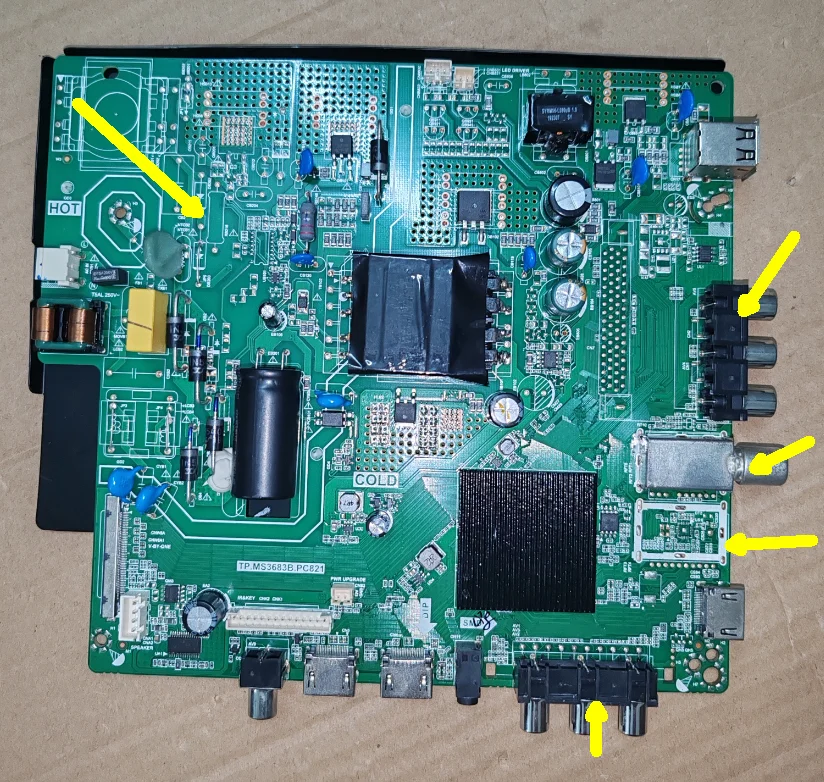 

TP.MS3683B.PC821 Three in one 4K TV motherboard testing Physical photos, tested well, 2 specifications