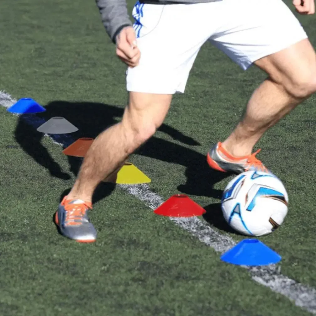 10 قطعة لوحة شعار كرة القدم التدريب عقبة خفة الحركة علامة التدريب الرياضة التدريب المخاريط مخروط متعدد الفضاء لوازم كرة القدم R3o1 #5