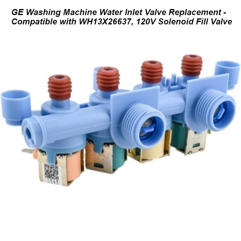 

GE Washing Machine Water Inlet Valve Replacement - Compatible with WH13X26637, 120V Solenoid Fill Valve