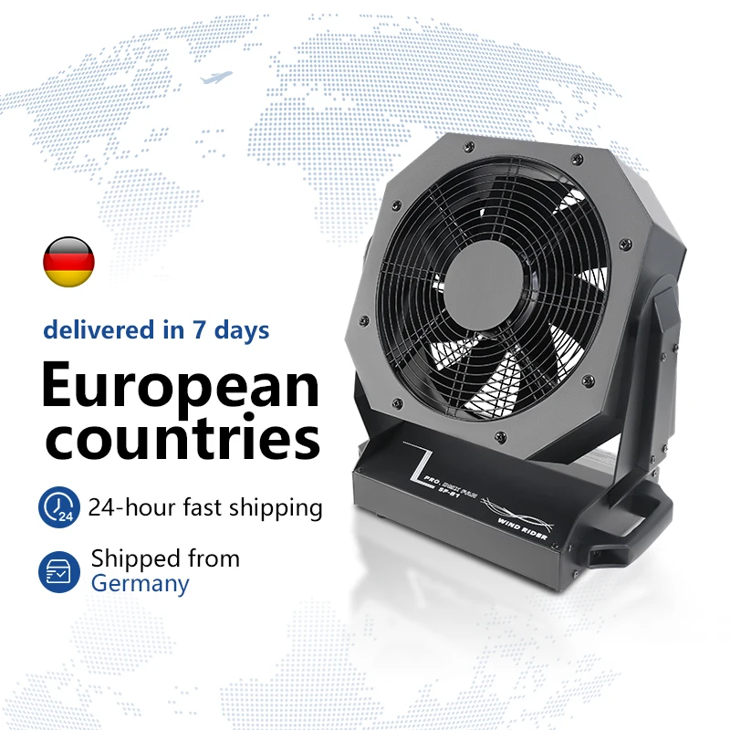 700W Bühnenventilator Professionell mit Variabler Geschwindigkeit ​ ​ Fernbedienung für Disco-DJ-Equipment