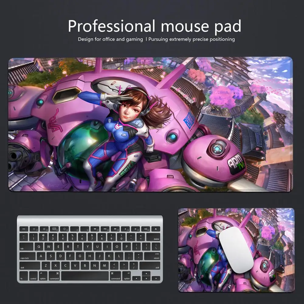 PC Gamer Cabinet Kawaii Mouse Pad XXL Sexy Anime Girl Over Watch Mercy HYBXAXC Keyboard Rug Laptop Gaming Accessories Desk Mat