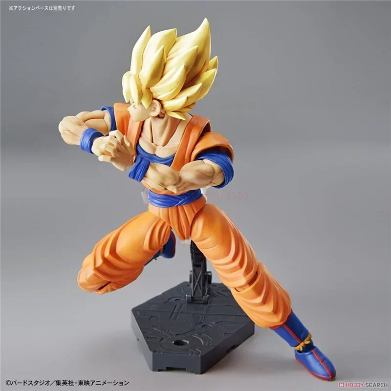 In Stock Bandai Dragon Ball Super Saiyan Goku Figure-Rise Standard Anime Action Figure Assembly Model Doll Toy Kids Hoilday Gift