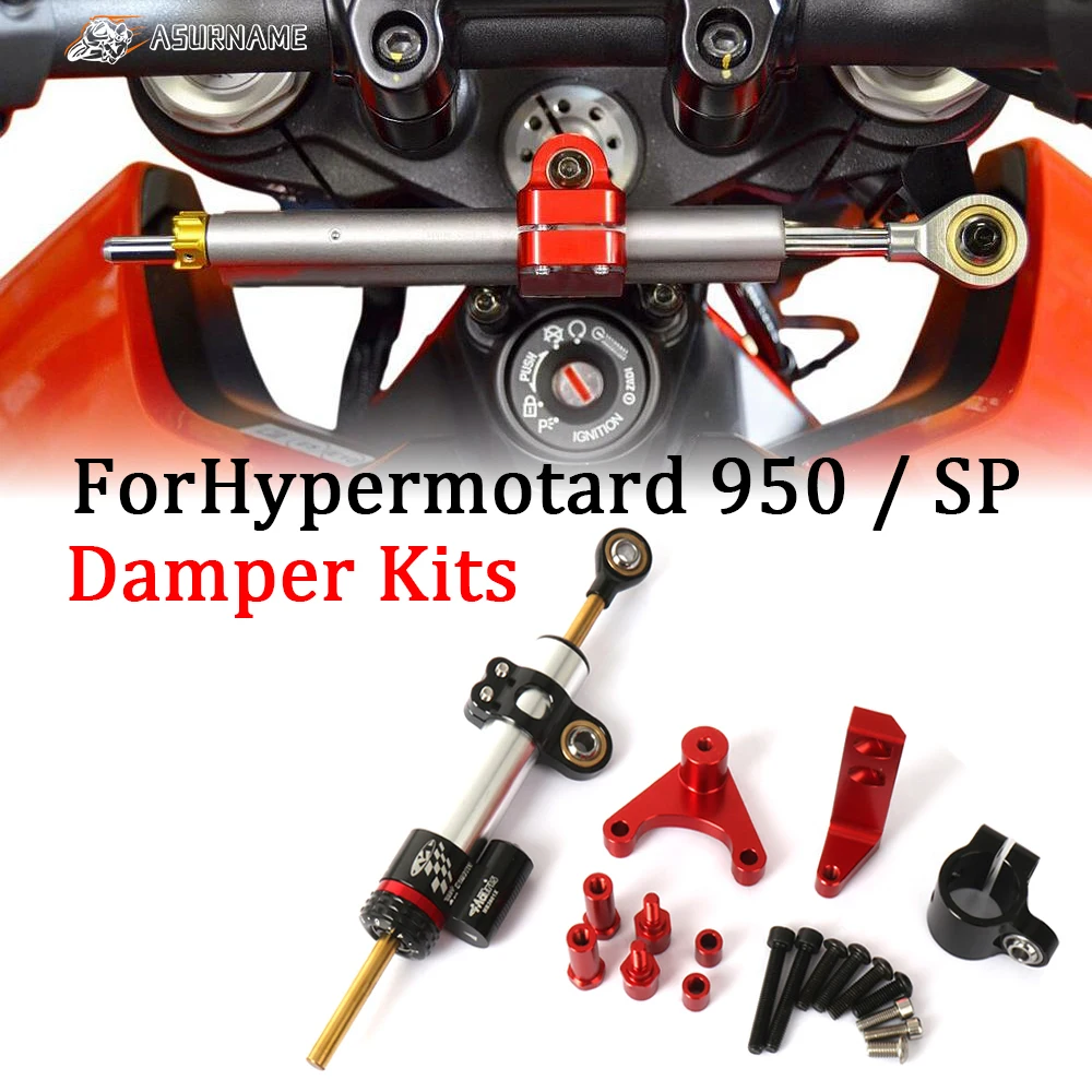 

For Ducati Hypermotard 950 SP Motorcycle Accessories Fiber Carbon Steering Damper Stabilizer Mount Bracket Support Kits