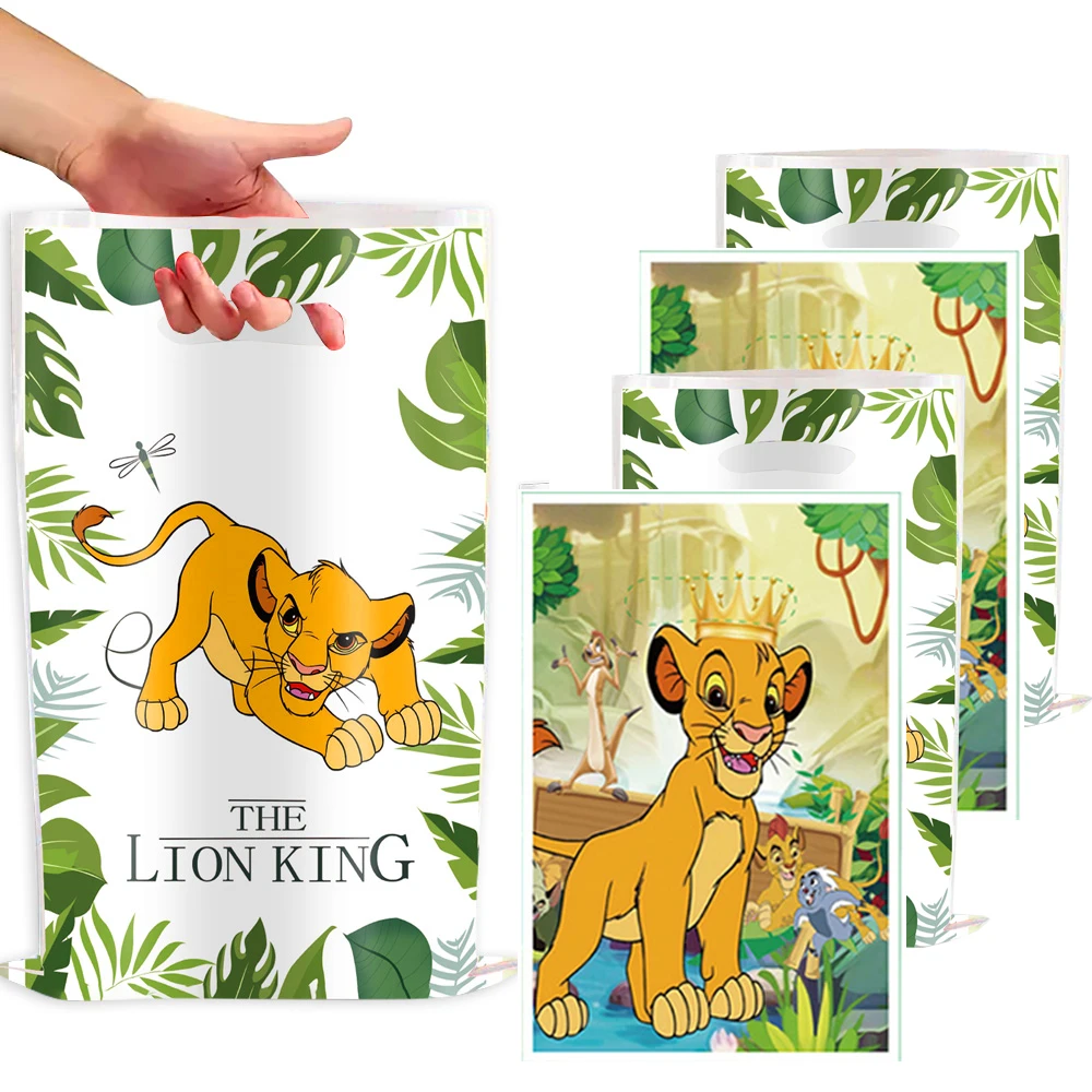 Король Лев Симба Подарочные пакеты Шоколадное печенье Сумки для конфет Животное Лев Вечеринка Сумка для ложа для мальчиков Сувениры на день рождения Подарки