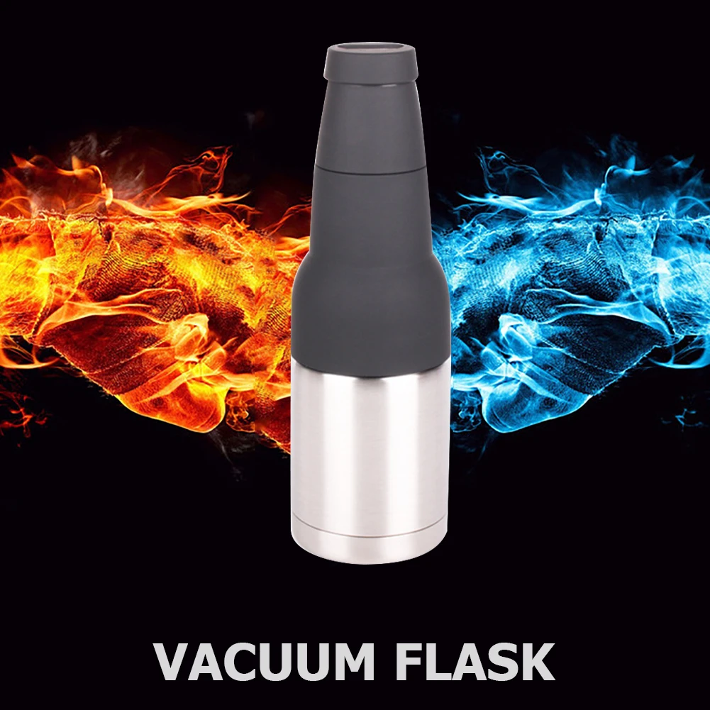 12oz bebida pode garrafa titular 3 em 1 tanque de cerveja de aço inoxidável com abridor de parede dupla garrafa isolada a vácuo bebida balão a vácuo