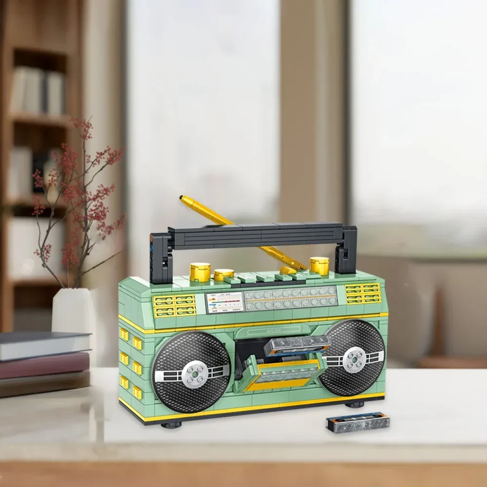 Set Vintage Musik Player Display Kit DIY Modell Retro Radio Klassische Serie Bausteine Kreative Geschenk Spielzeug Erwachsene Kind Kinder