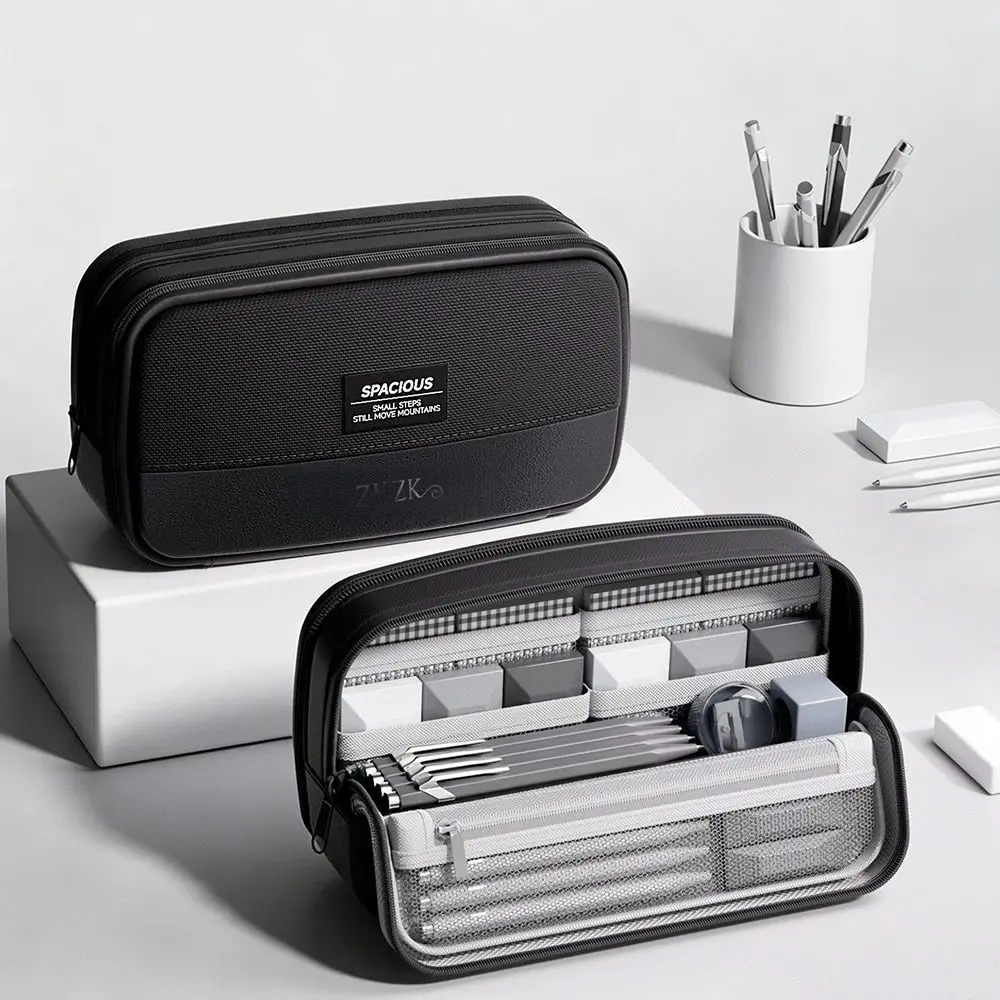 Multi-functional Standing Type Pencil Case Handheld Large capacity Pen Bag Stationery Pouch Back To School Gift