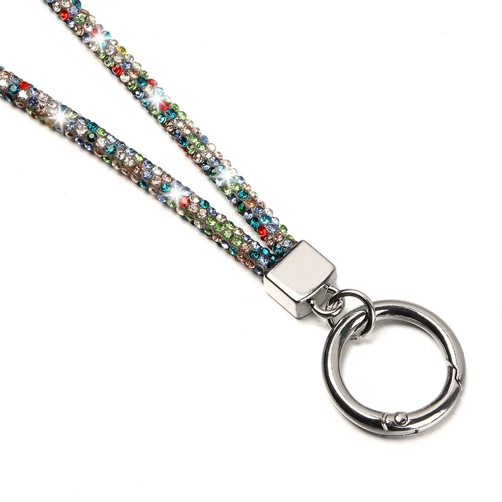 Luxury Keychain Bling Bling Chain Straps Crystal Anti-lost Rope Rhinestone Phone Lanyard Hanging Cord