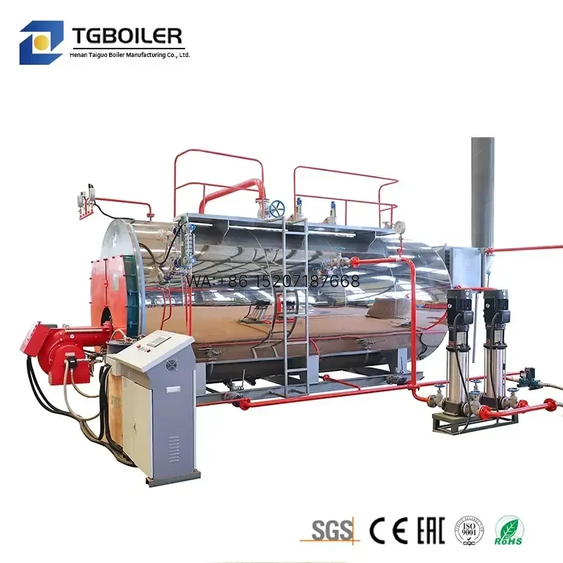 Wmwmnu for Taiguo Boiler 3 Ton Fire Tube Low Pressure Horizontal Automatic Oil Gas Steam Boiler for Industrial Soap Making