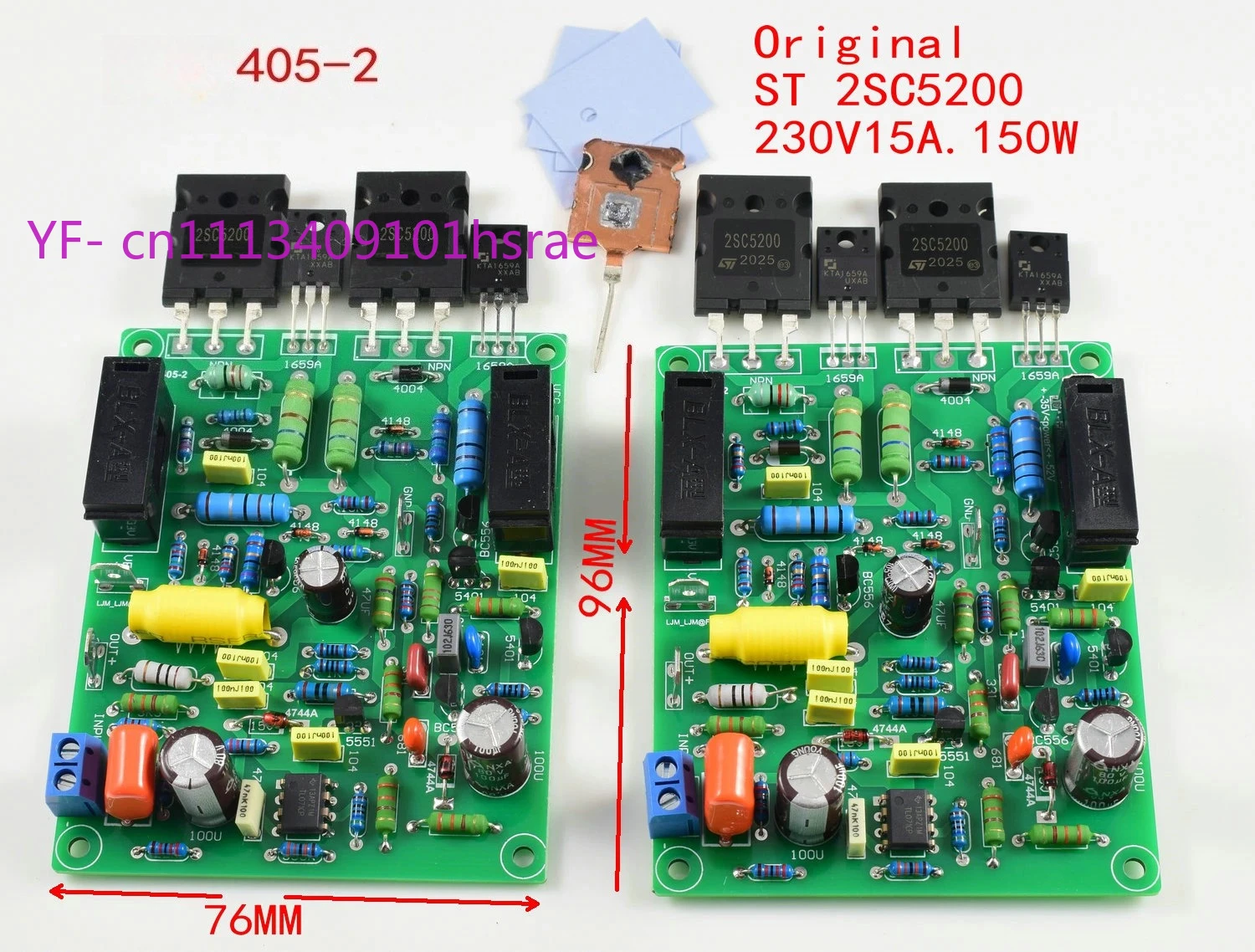 Replica 405-2 Finished Amplifier Board Stereo Channel 2PCS Audio Power Amplifier Board