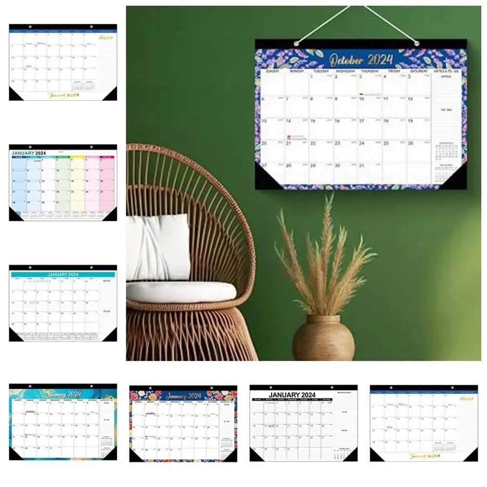 

Ежедневник 2024, настенный календарь, 18 месяцев, офисные канцелярские принадлежности, канцелярские принадлежности, органайзер на расписание, украшение для дома
