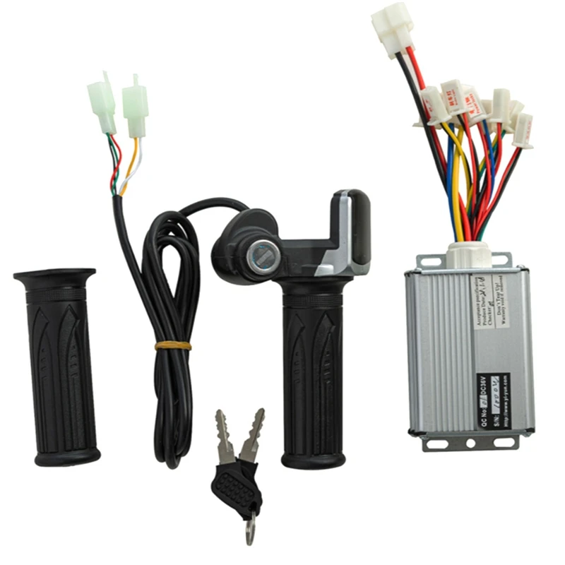 ●Electric Scooter Accessories Motor Brushed Controller & Throttle Twist Grip 48V 1000W for Electric Scooter Bicycle Bike-ABFB