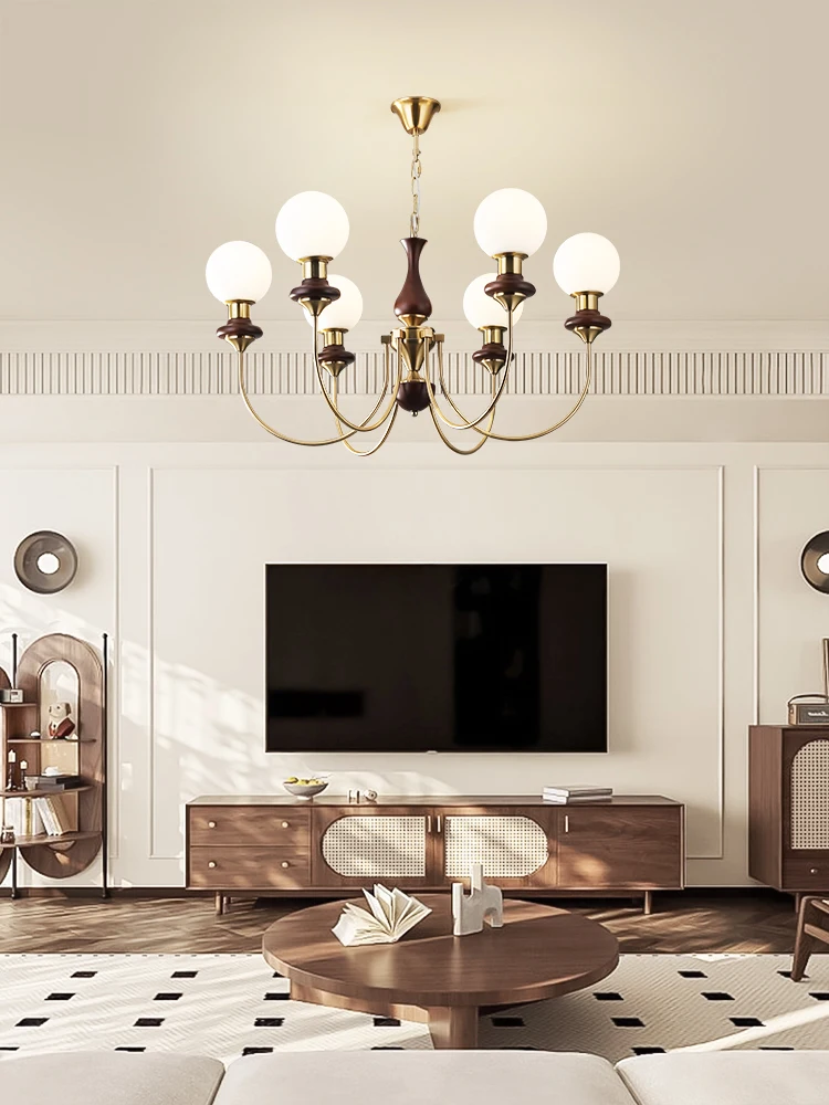 Middle Ancient Style Home Chandelier Living Room Bedroom Minimalist Master Bedroom High-end French Lighting Fixtures