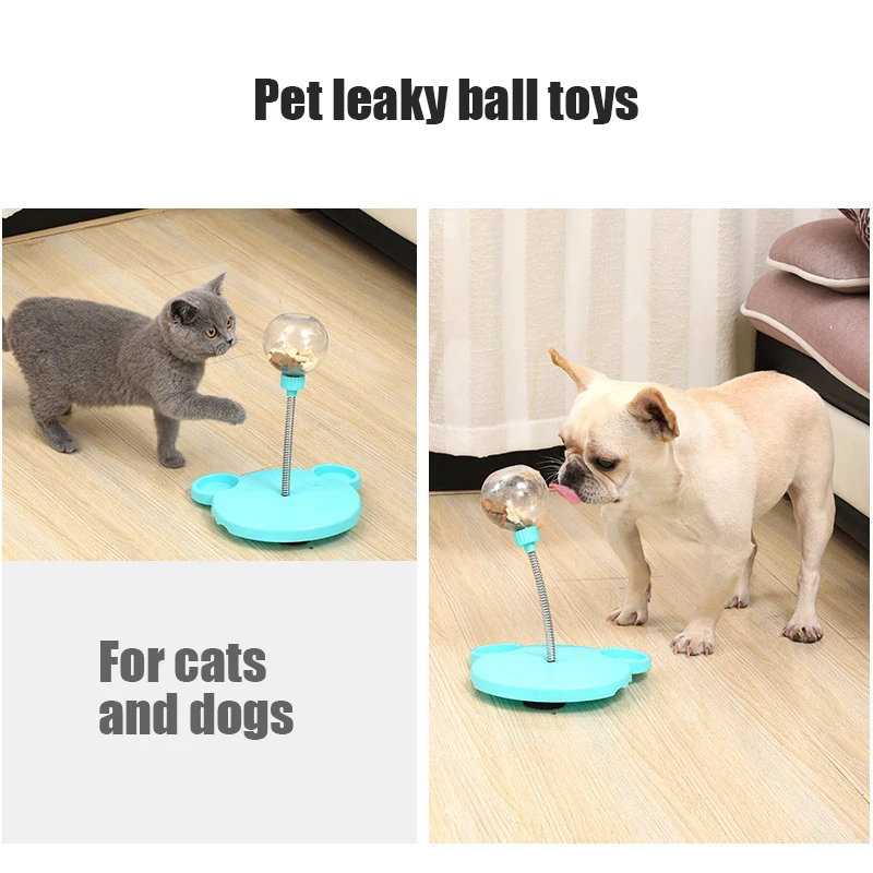 Cat Snacks Self Relieving Stuffy Ball Toy for Indoor Cats Dog Kittens Supplies Tumbler Leakage Food Ball for Training Playing Ex