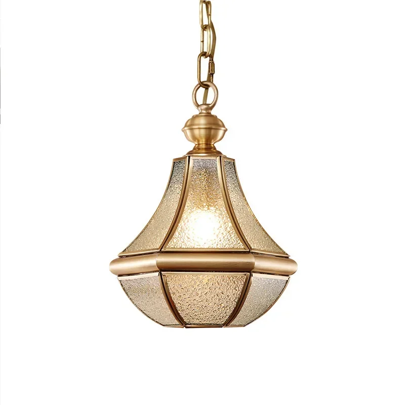 البلد الأمريكي النحاس الزجاج غرفة نوم غرفة الطعام المطبخ فندق مصباح شرفة الممر الممر الثريات