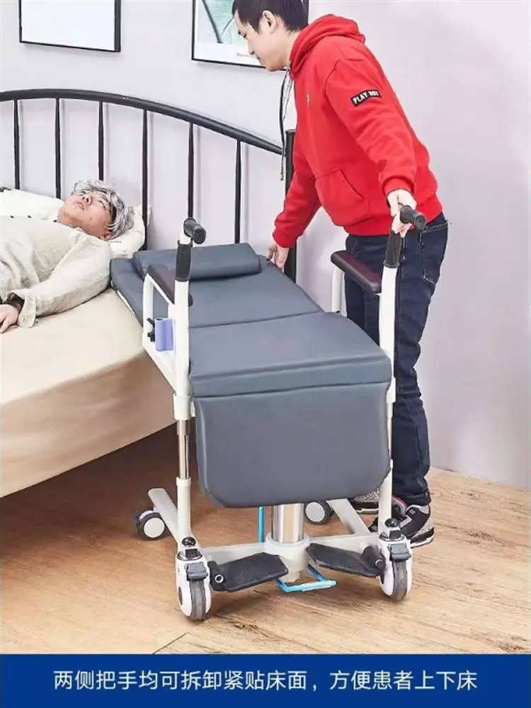 Multi functional paralyzed disability care transfer device, household toilet cart