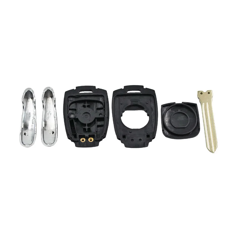 Custodia Chiave Telecomando Kuuleyn Per SsangYong Actyon, Kyron E Rexton – 2 Pulsanti, In ABS E Metallo, Nera - 3