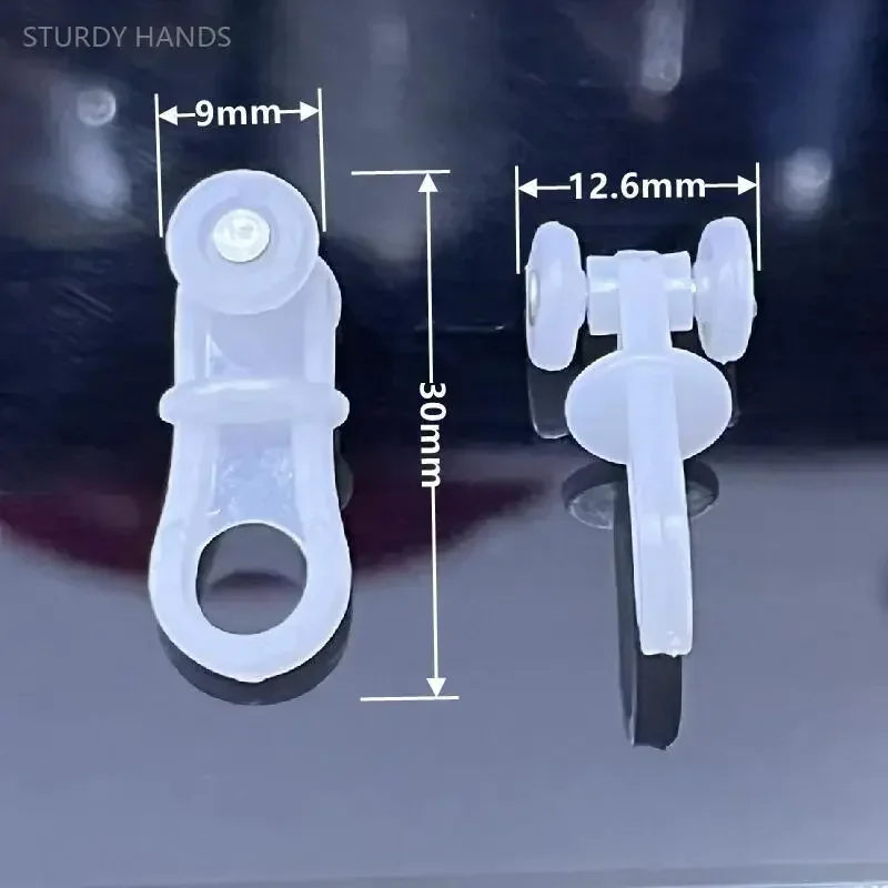 100PCS plastic curtain track pulley old-fashioned curtain bead roller hook wheel window decoration hardware accessories