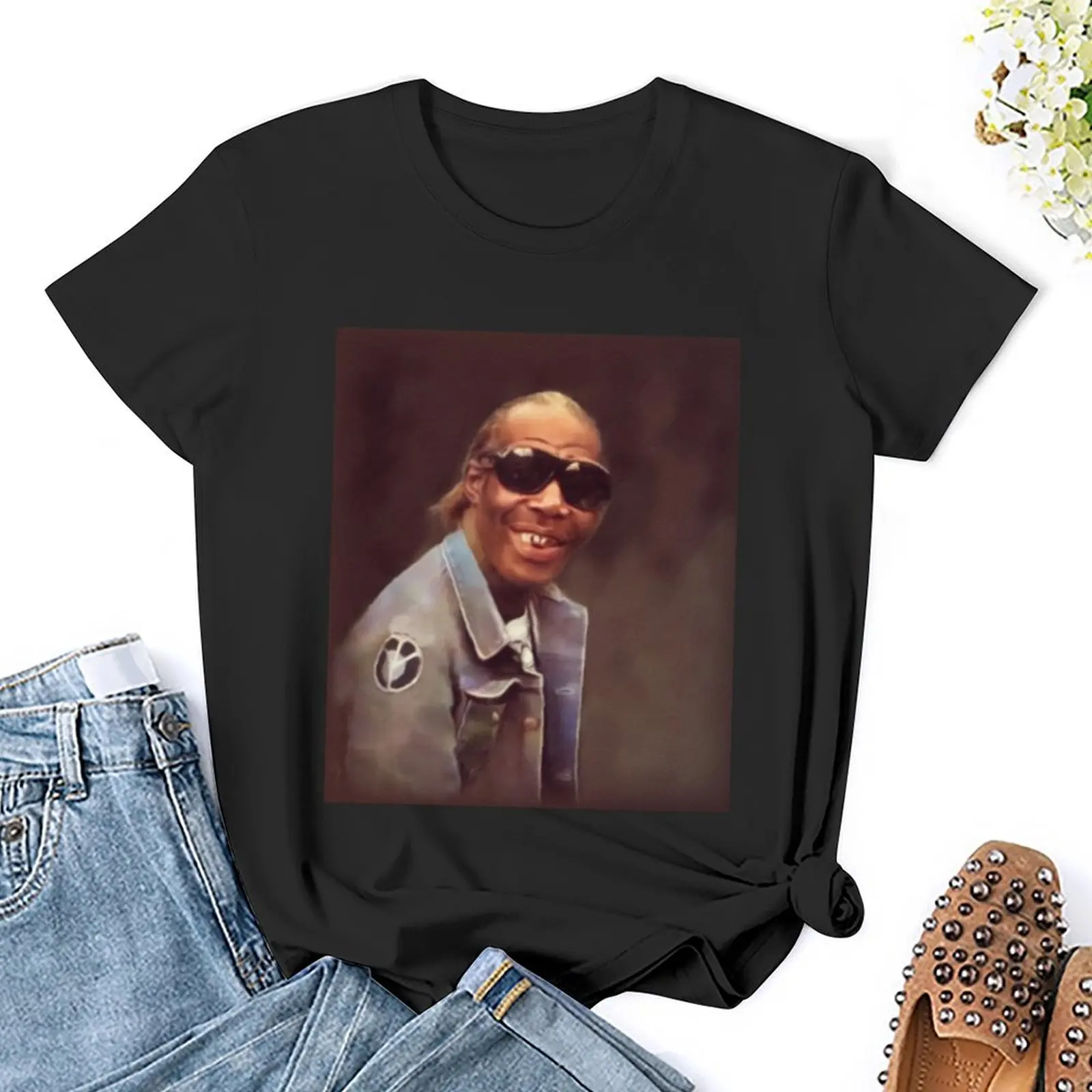 Professor Longhair, Muzieklegende T-Shirt Blouse Koreaanse Mode Graphics Grappige T-Shirts Voor Vrouwen