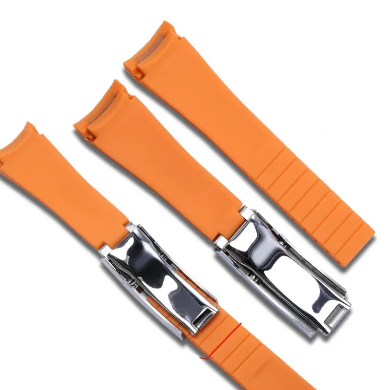 

Ремешок для часов из натурального каучука для ремешка Rolex 20 мм подводная лодка Carson Oysterflex GMT браслет складная пряжка