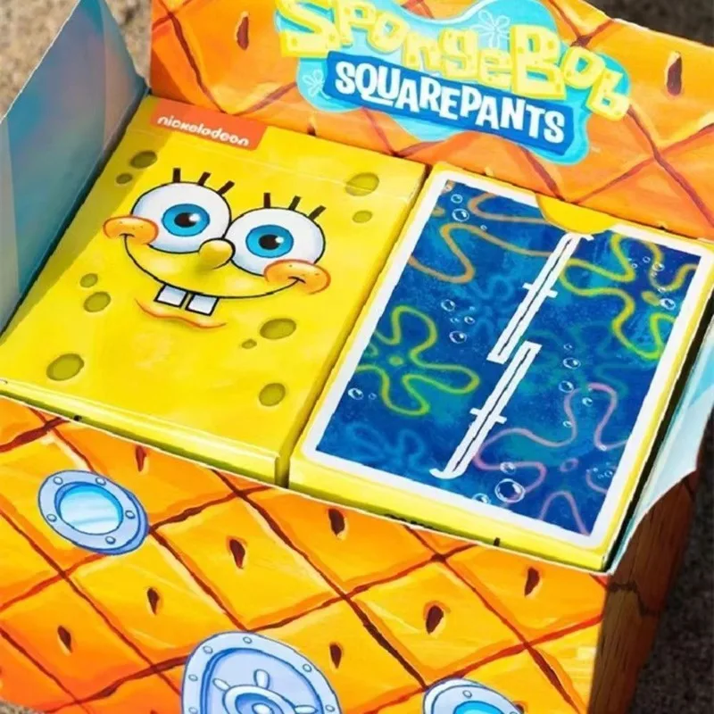 SpongeBob Color Playing Card Poker Game Family Entertainment Game Color Poker Suit impermeabile of Card Magic Collection Gifts