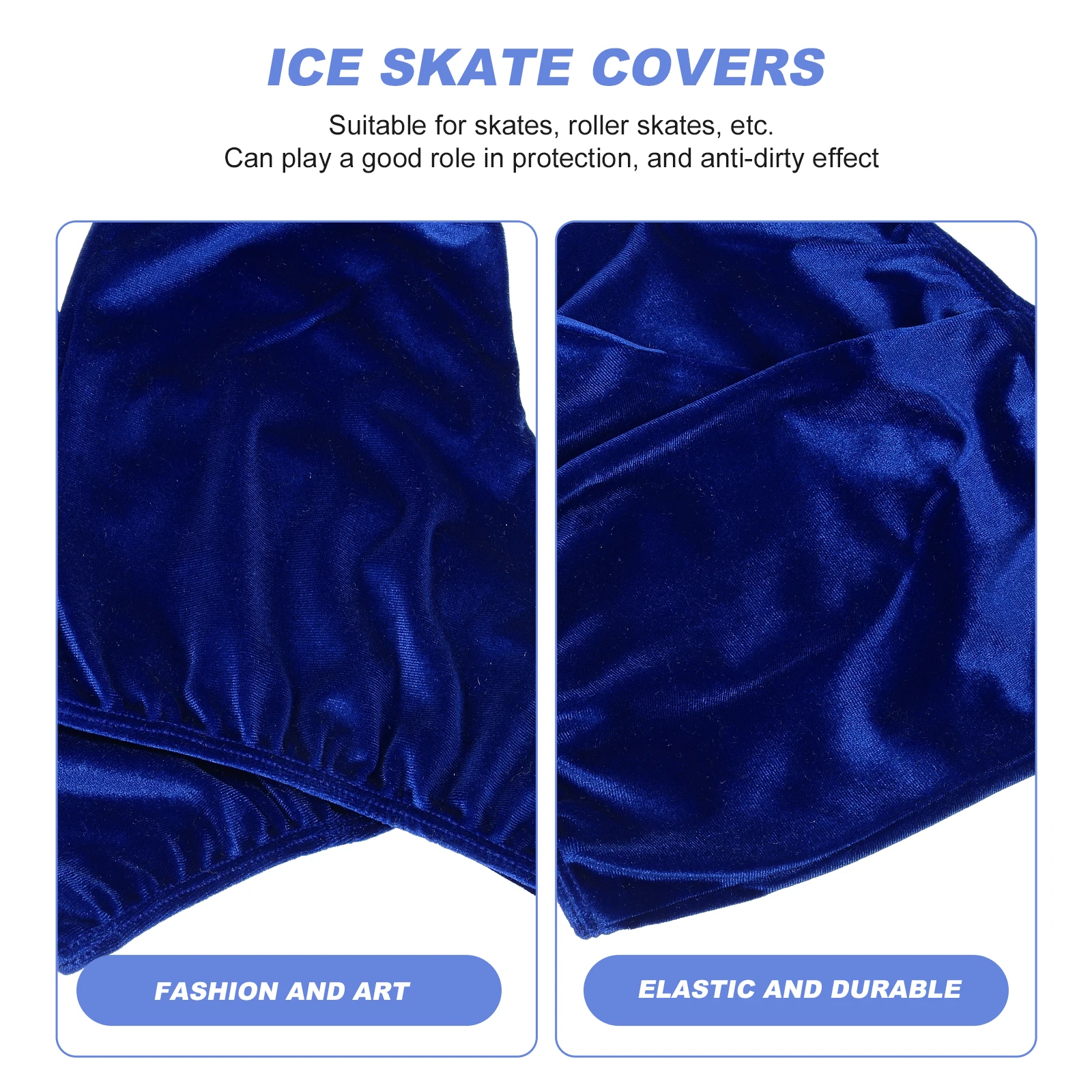 

1 Pair Ice Boot Covers Protective Shoe Protectors Wear-Resistant Lightweight Polyester Covers For Hockey Skates Figure Skating